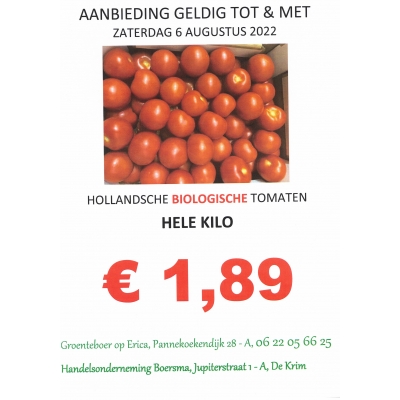 AANBIEDING ! Tomaten BIOLOGISCHE Kilo